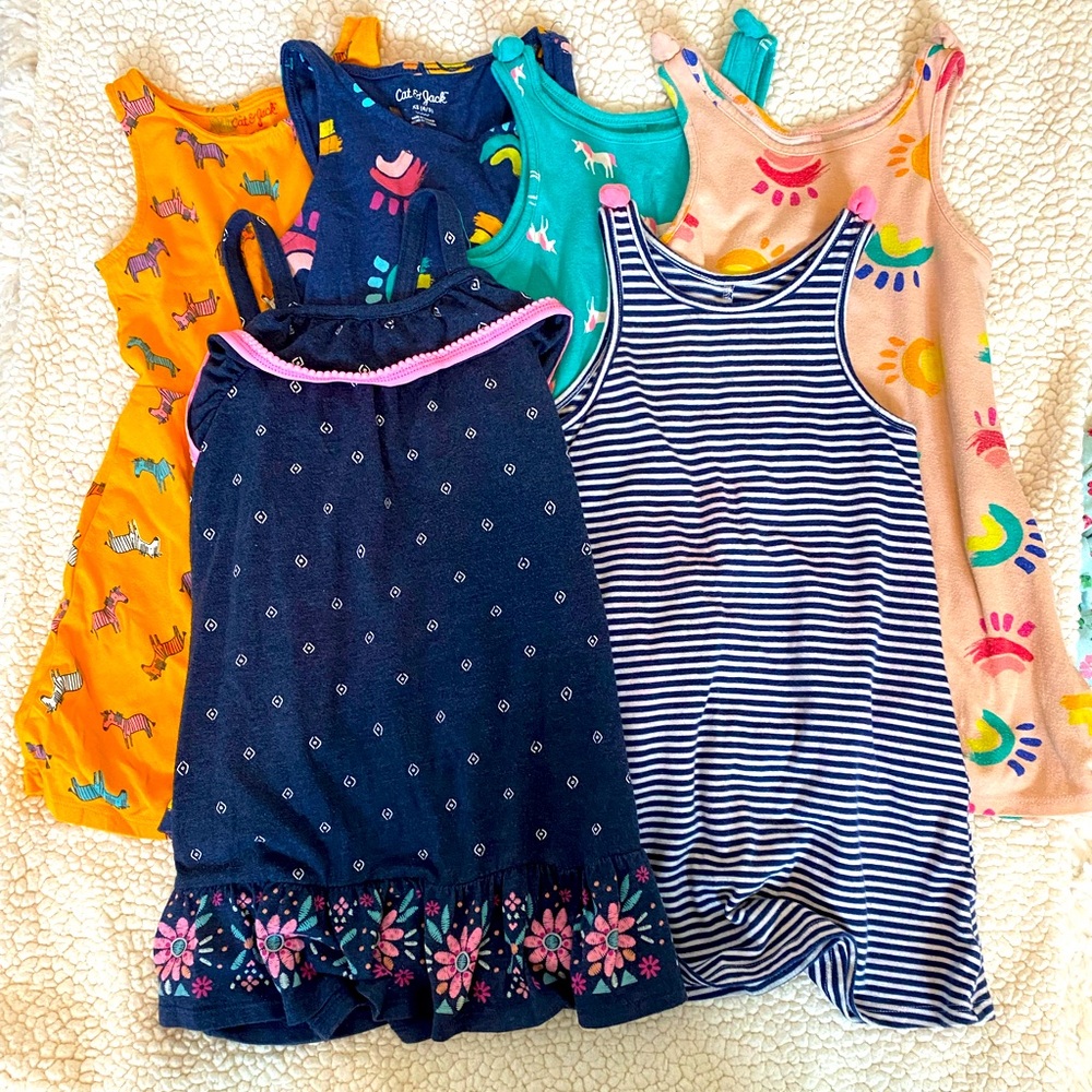Set of six dresses, girls size 4T